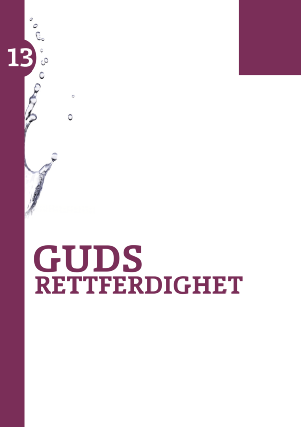 Bibelstudieguide - 14. Guds rettferdighet